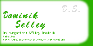 dominik selley business card
